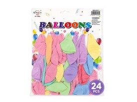 Pack 24 globos 10 pulgadas colores pastel